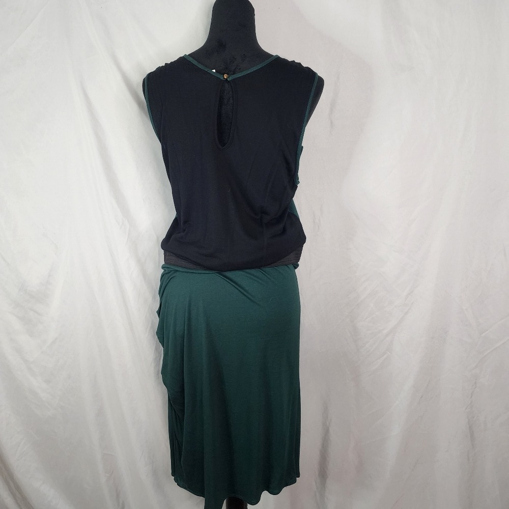 New!!! MANGO Size 10 Lightweight‎ Viscose Blouson Tulip Hem Shirred Lined Dress - Picture 2 of 16